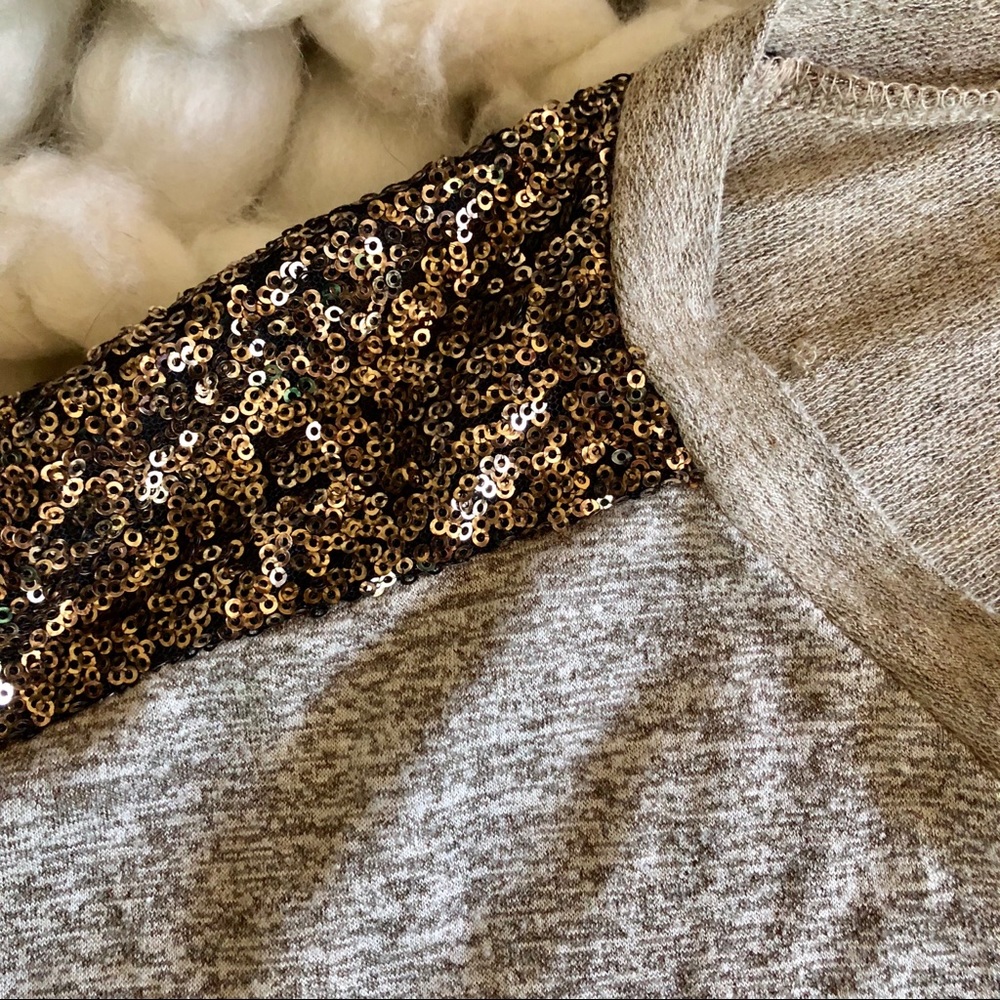 Daytrip batwing sequin slouchy top